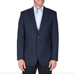 Dark Navy Blue WRINKLE RESISTANT Suit Jacket /Navy Blazer / Navy Sport Coat 42R